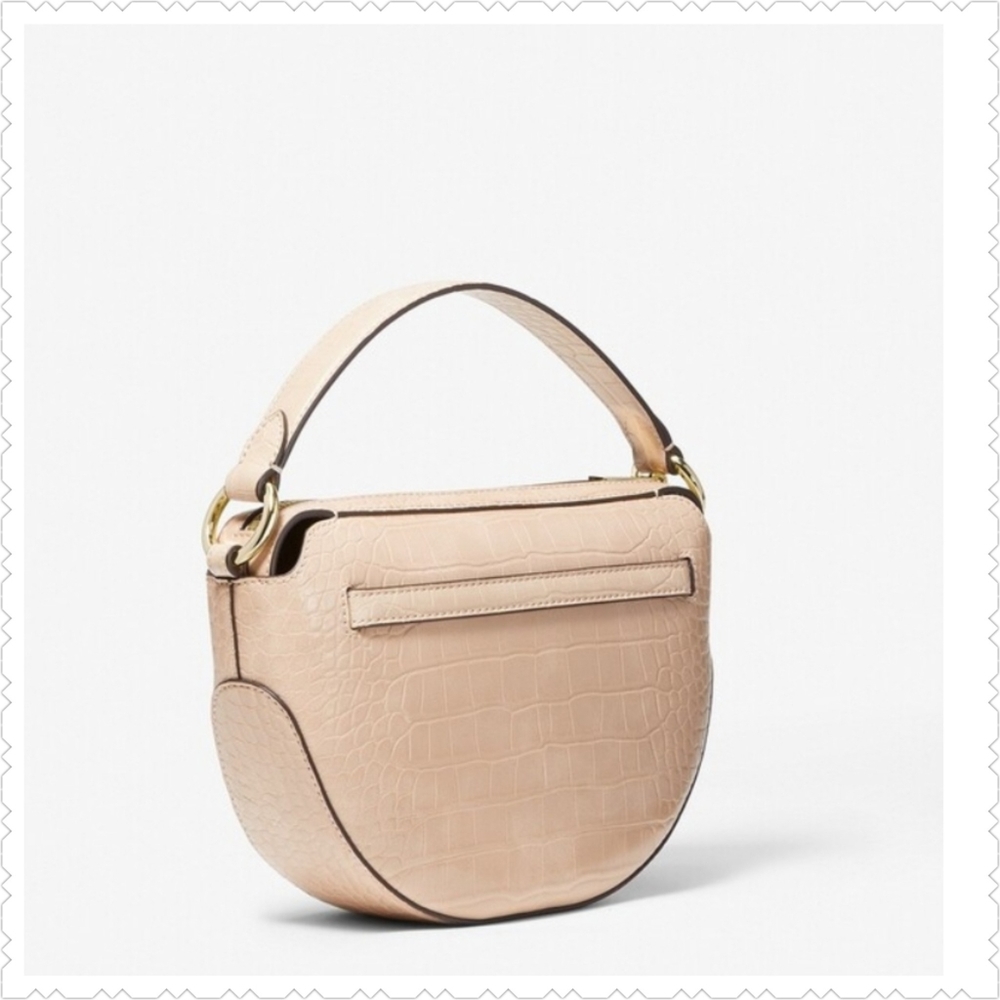 Michael MICHAEL KORS Emilia Crocodile Embossed Shoulder Bag
